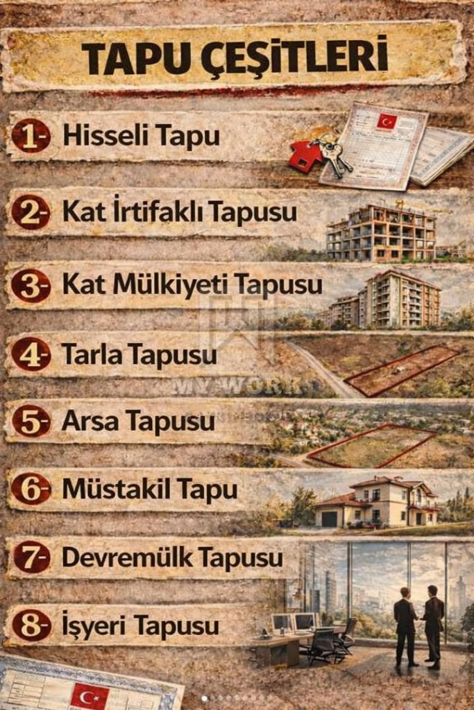 TAPU ÇEŞİTLERİ